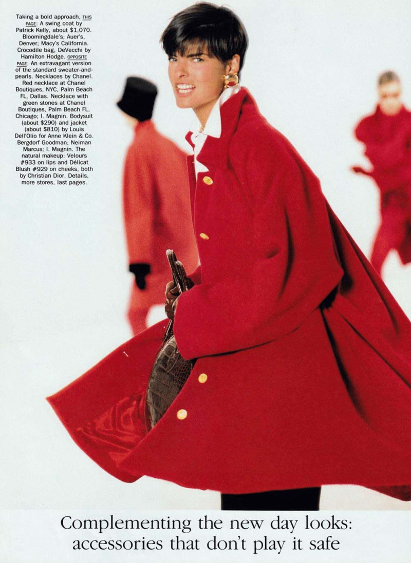 Christy Turlington featured in Business class, August 1989