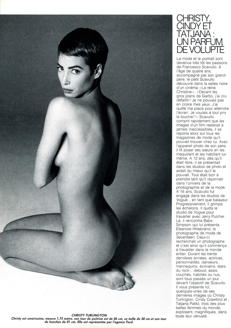 Christy Turlington featured in Un parfum de volupte, February 1990