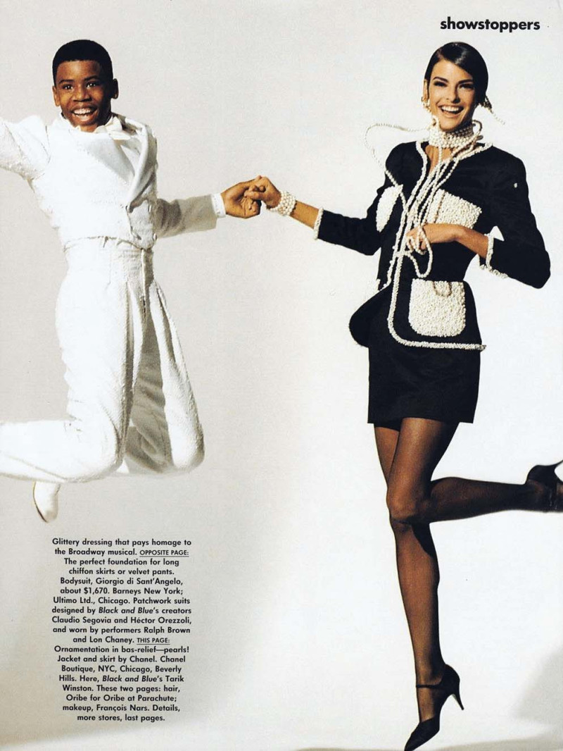 Christy Turlington featured in Showstoppers, March 1990