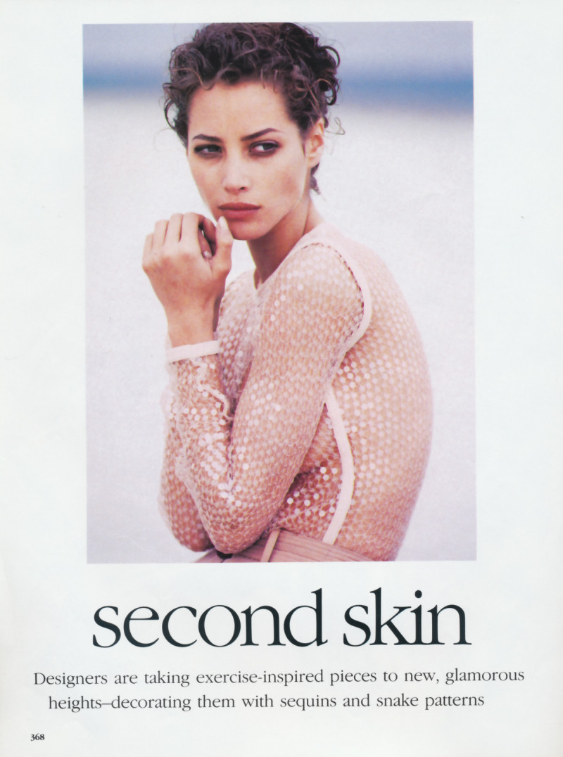 Christy Turlington featured in Second skin, April 1990