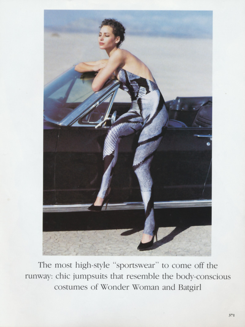 Christy Turlington featured in Second skin, April 1990