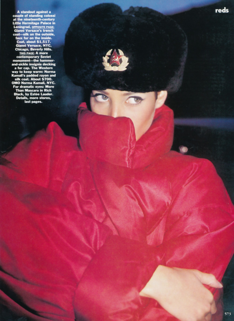 Christy Turlington featured in Reds, September 1990