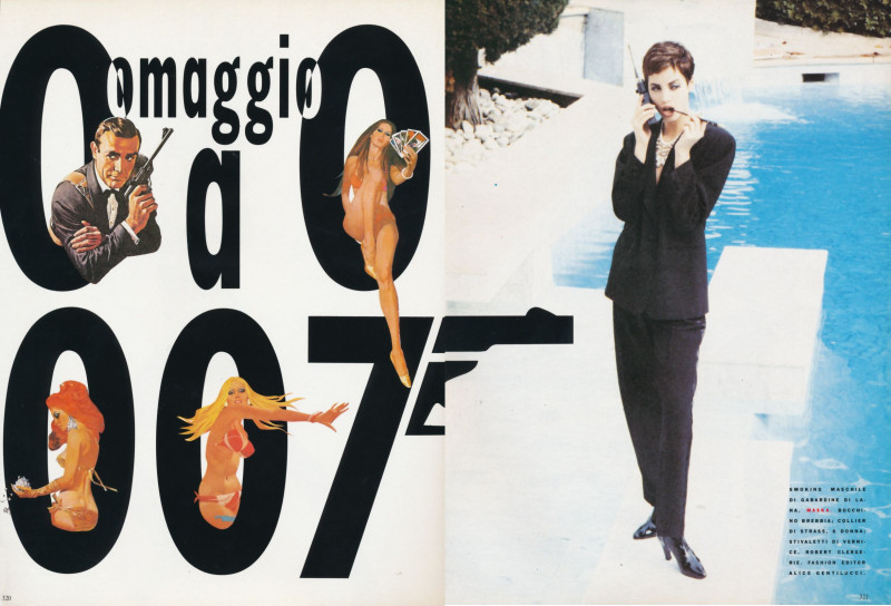 Christy Turlington featured in Omaggio a 007, September 1990