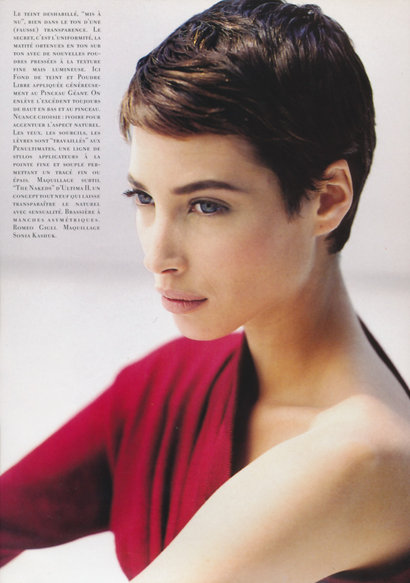 Christy Turlington featured in Maquillages new look, August 1990