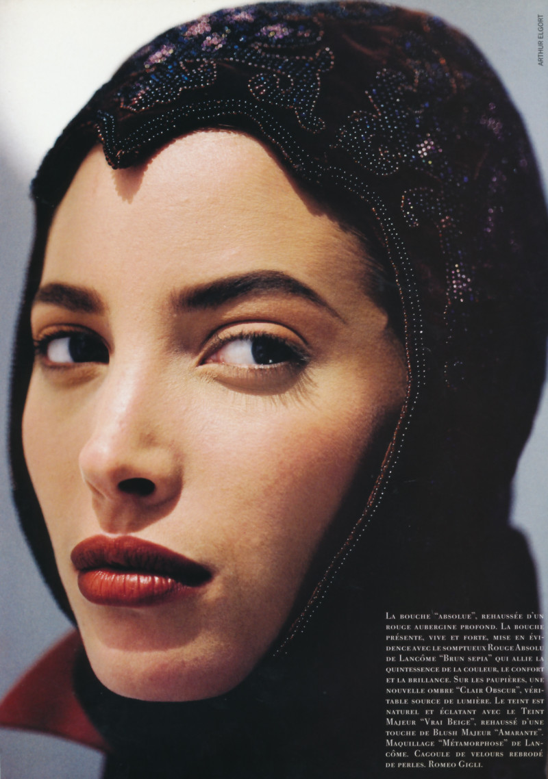 Christy Turlington featured in Maquillages new look, August 1990