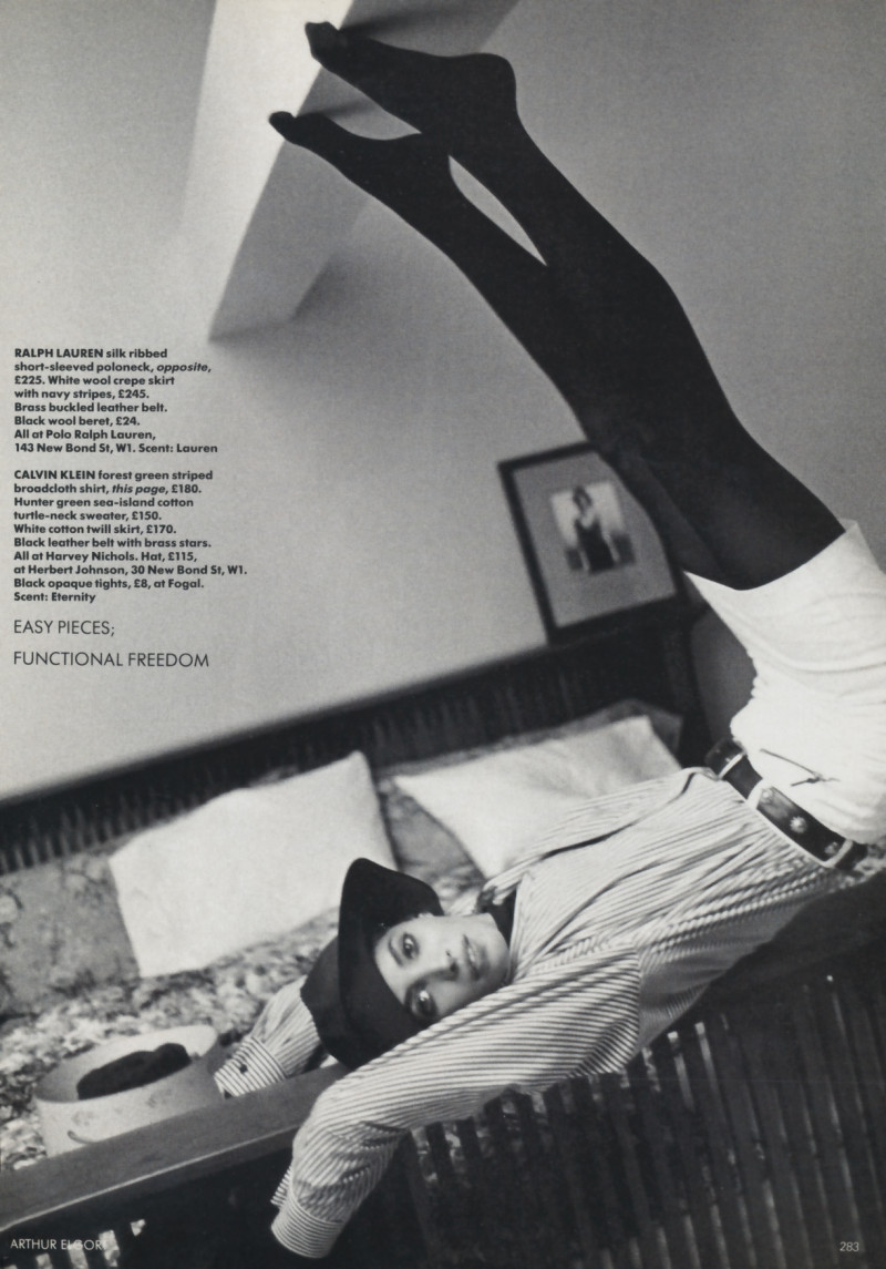 Christy Turlington featured in Manhattan minimalists, March 1990