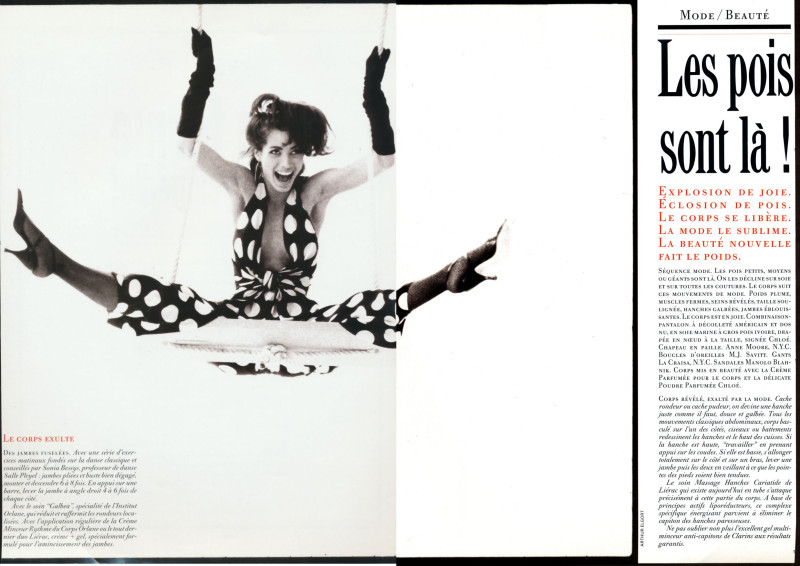 Christy Turlington featured in Les pois sont là, February 1990