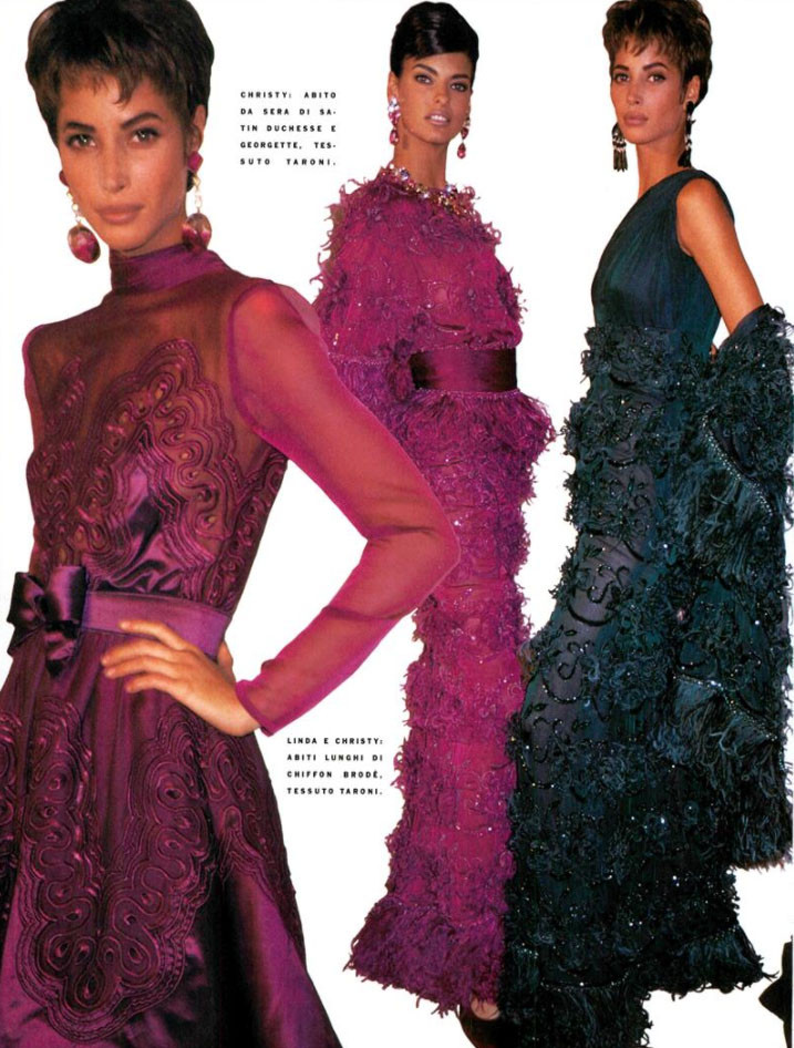 Christy Turlington featured in Le donne piu belle, September 1990