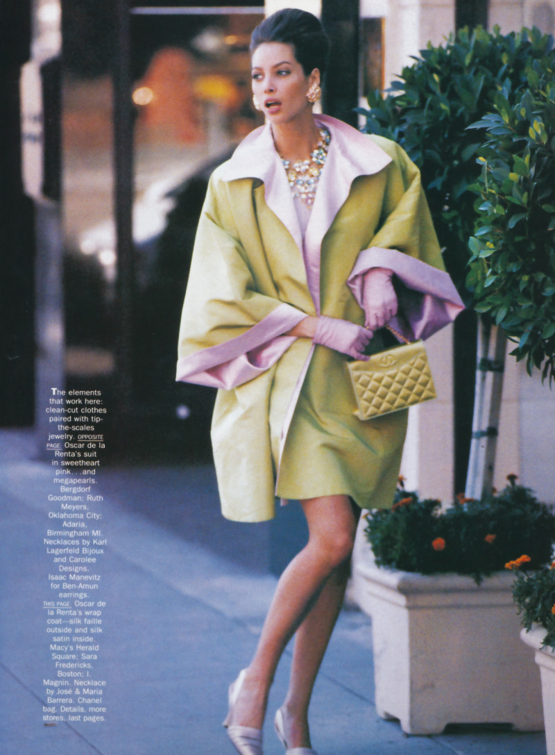 Christy Turlington featured in Ladies\'day, February 1990