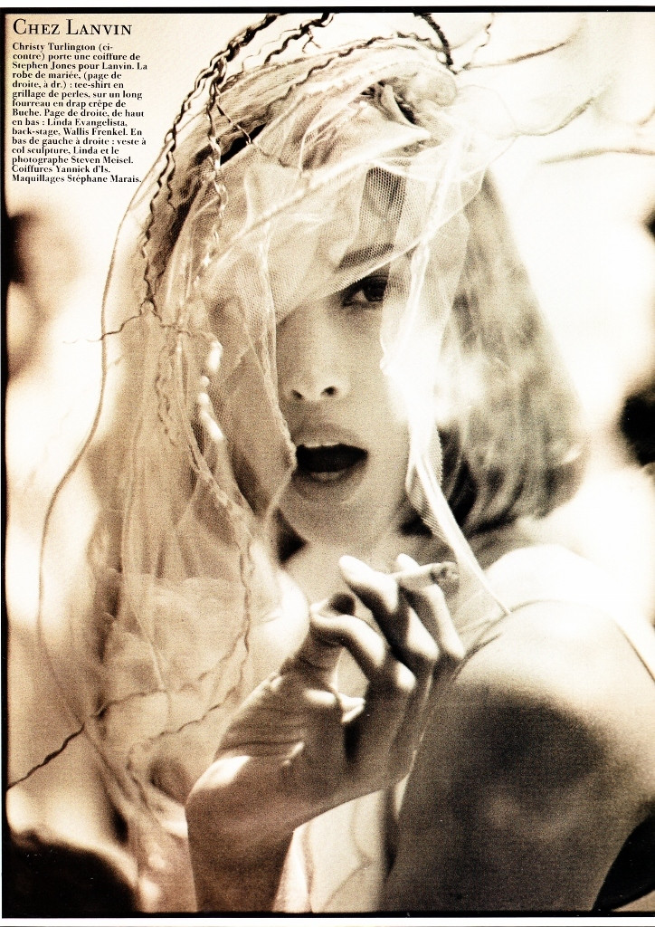 Christy Turlington featured in L\'oeil indiscret, March 1990