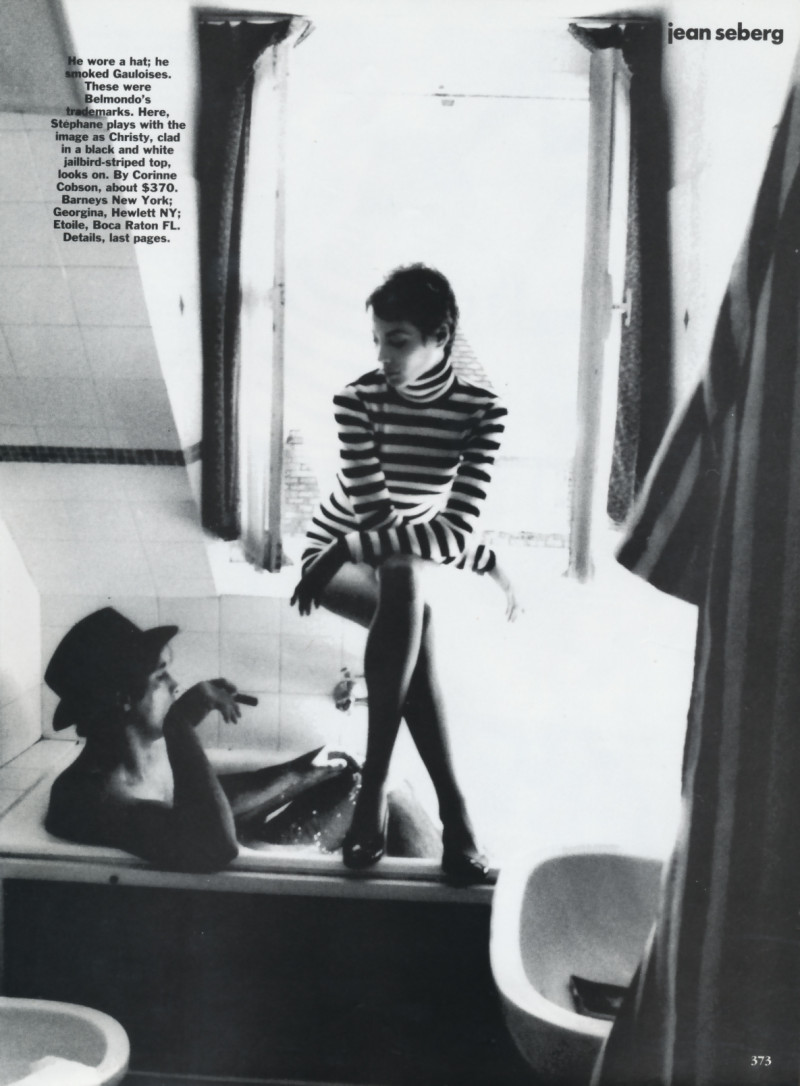 Christy Turlington featured in Jean Seberg, October 1990