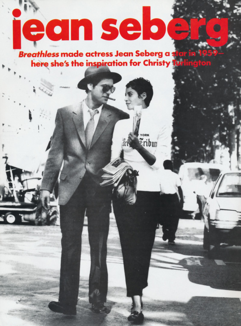 Christy Turlington featured in Jean Seberg, October 1990