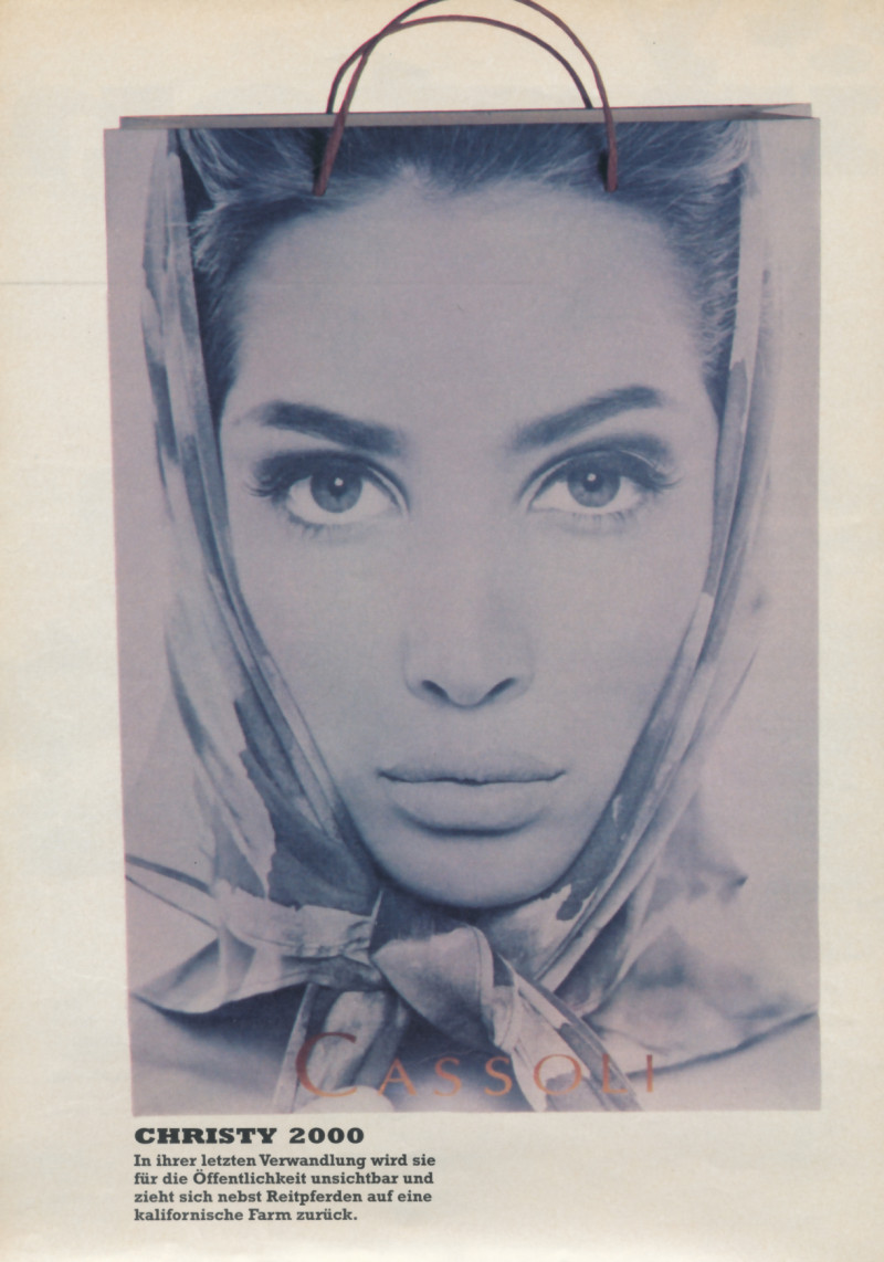 Christy Turlington featured in Das chamaleon, July 1990