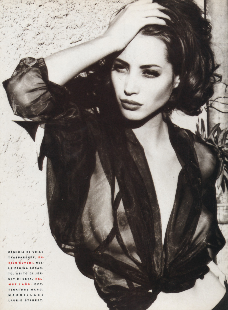 Christy Turlington featured in Belladonna, February 1990