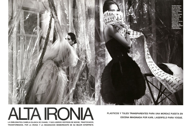 Christy Turlington featured in Alta ironia, December 1991