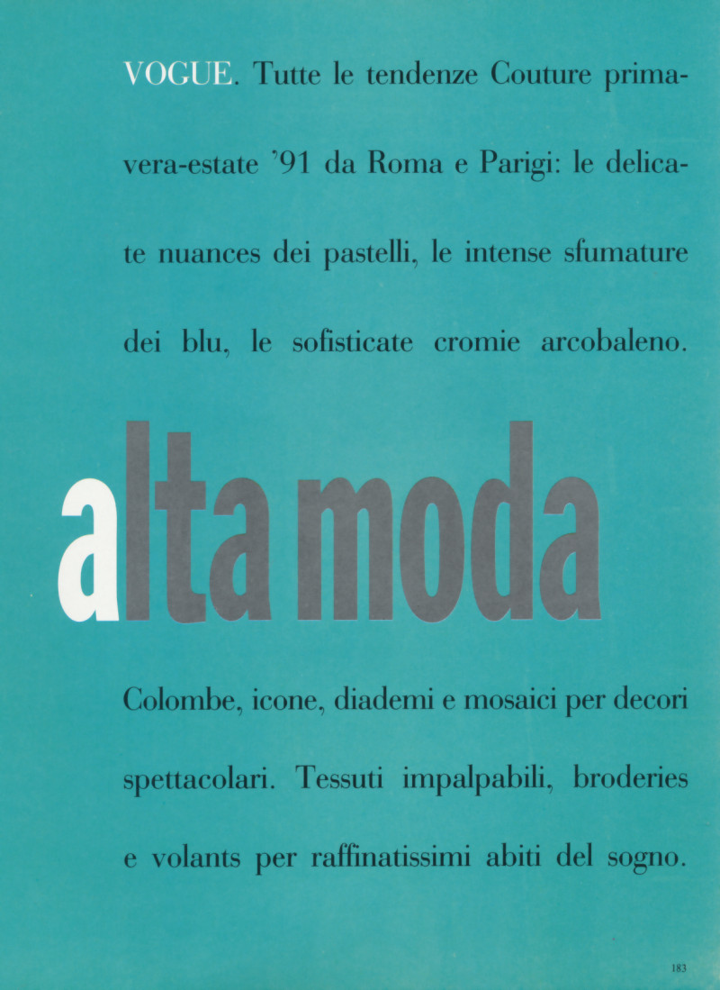 Alta moda, March 1991