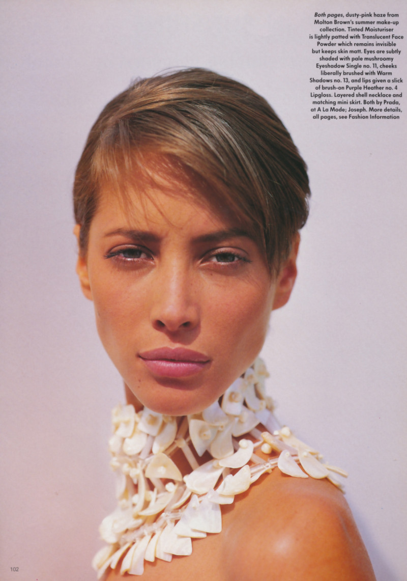 Christy Turlington featured in Christy in sunshine, July 1991