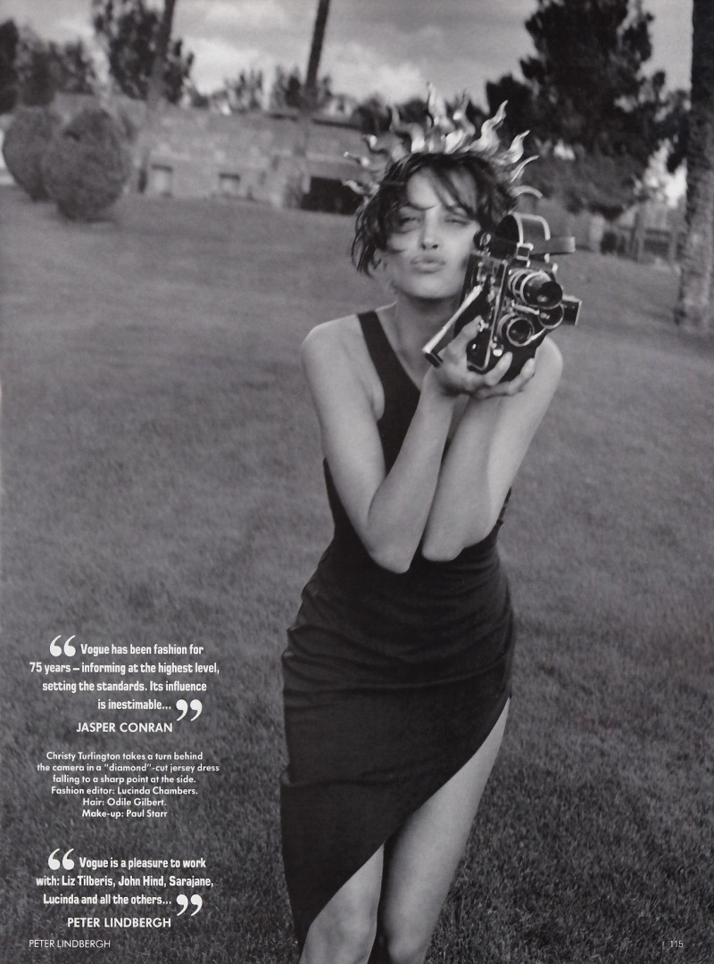 Christy Turlington featured in Great dresses great images, June 1991