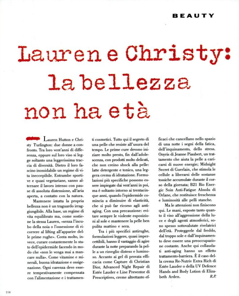 Lauren e Christy - La bellezza non ha eta, April 1991