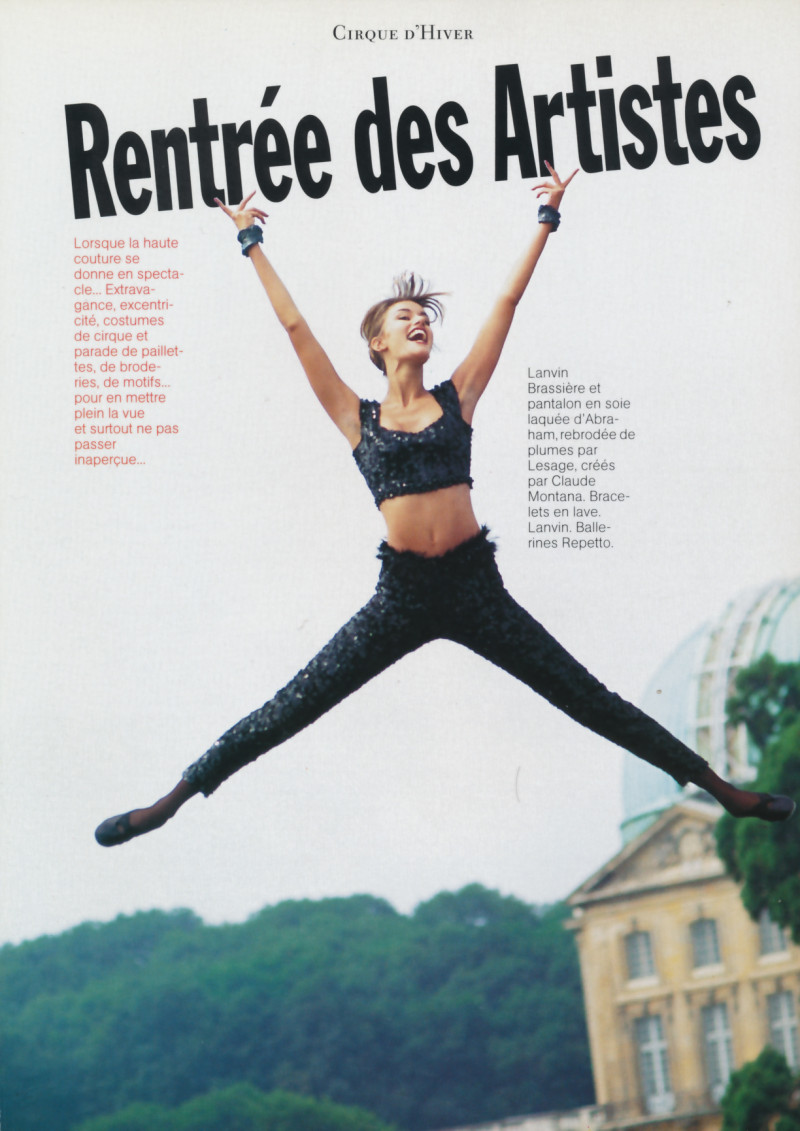 Christy Turlington featured in Rentrée des artistes, September 1991