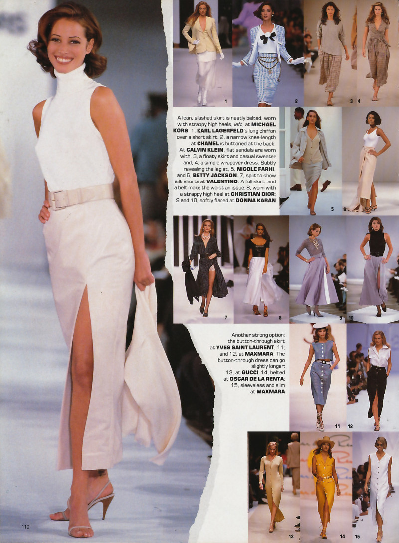 Christy Turlington featured in The new feminity, February 1992