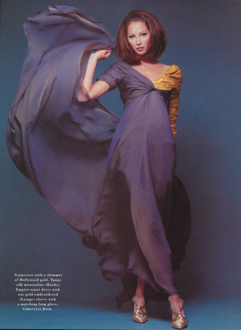 Christy Turlington featured in The couture flights of fantasy, October 1992