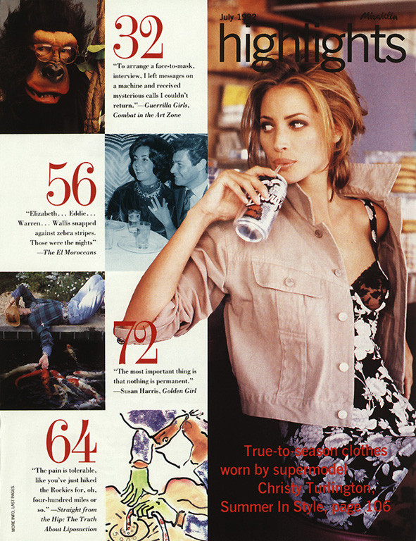 Christy Turlington featured in Summer in style, July 1992