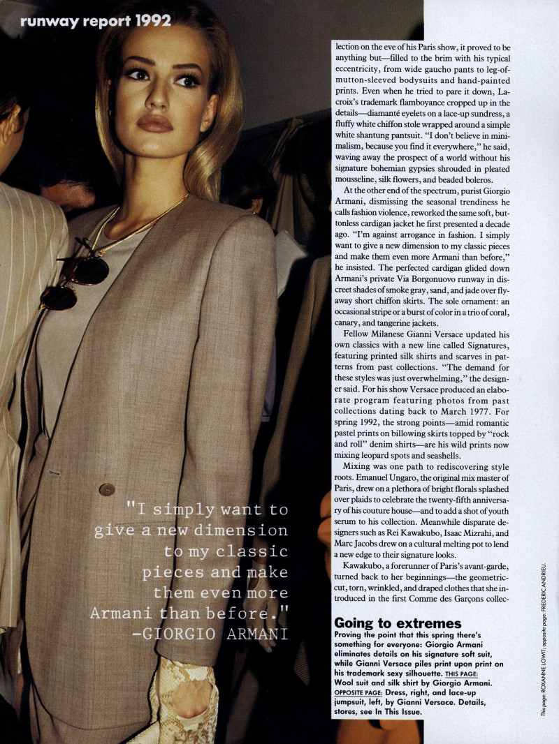 Runway report, January 1992