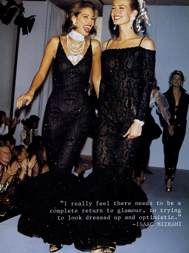 Christy Turlington featured in Runway report, January 1992