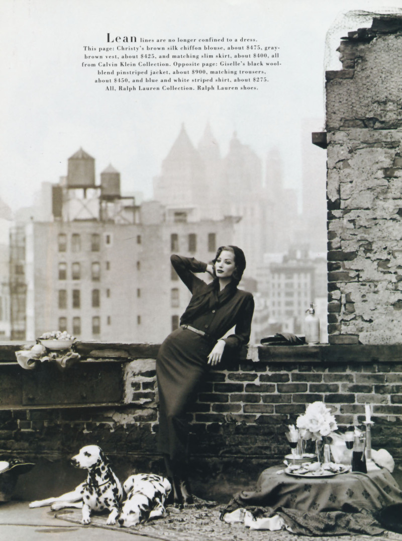 Christy Turlington featured in In fine company, October 1992