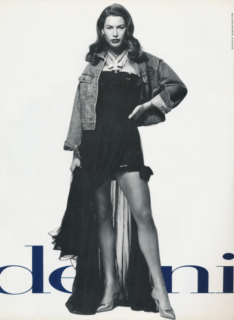 Christy Turlington featured in Gold & Blue denim, May 1992