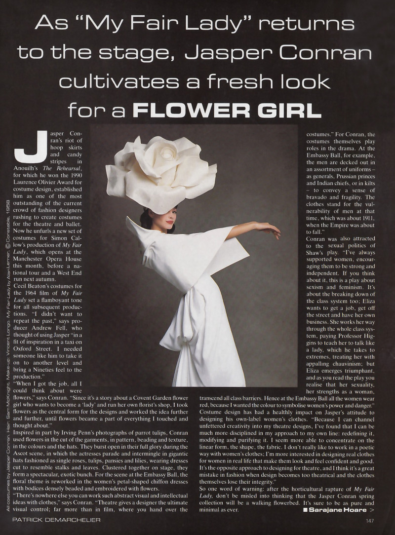 Christy Turlington featured in Flower girl, February 1992