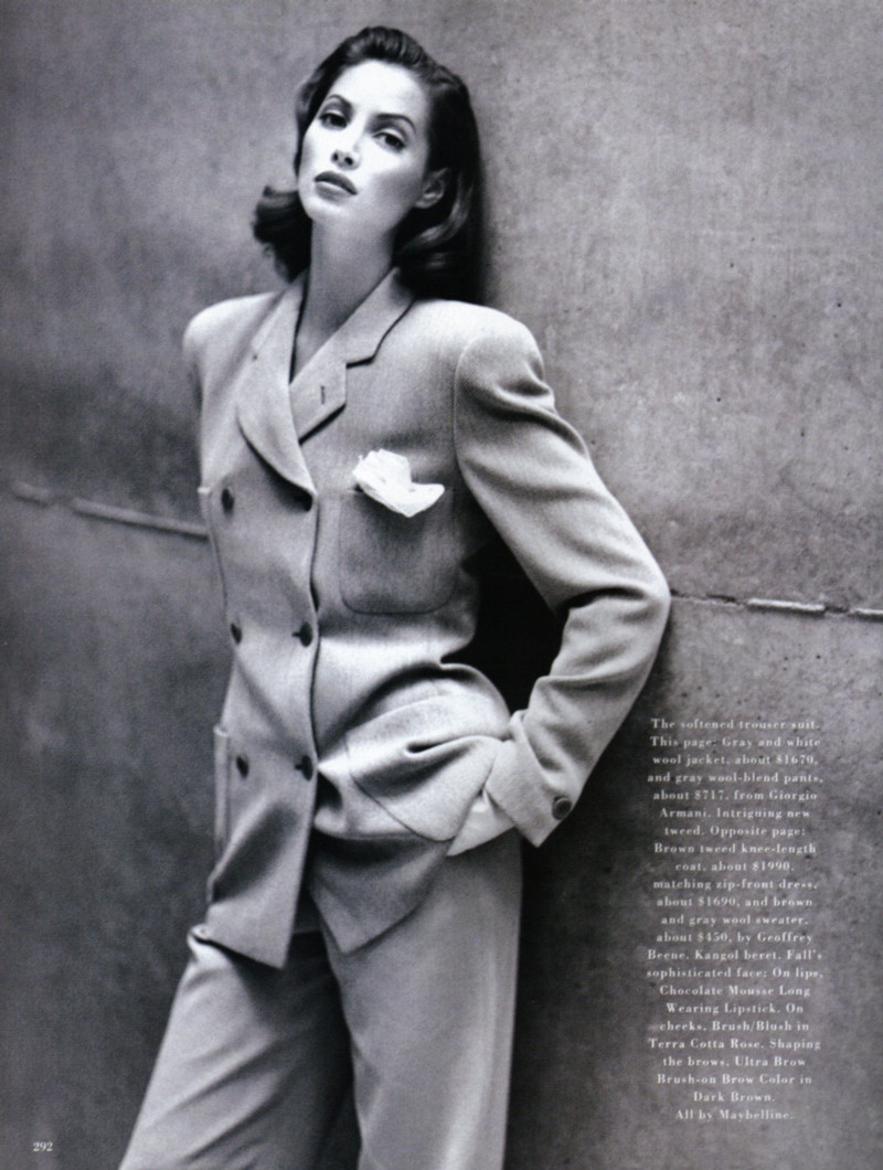 Christy Turlington featured in Falls refined appeal, September 1992