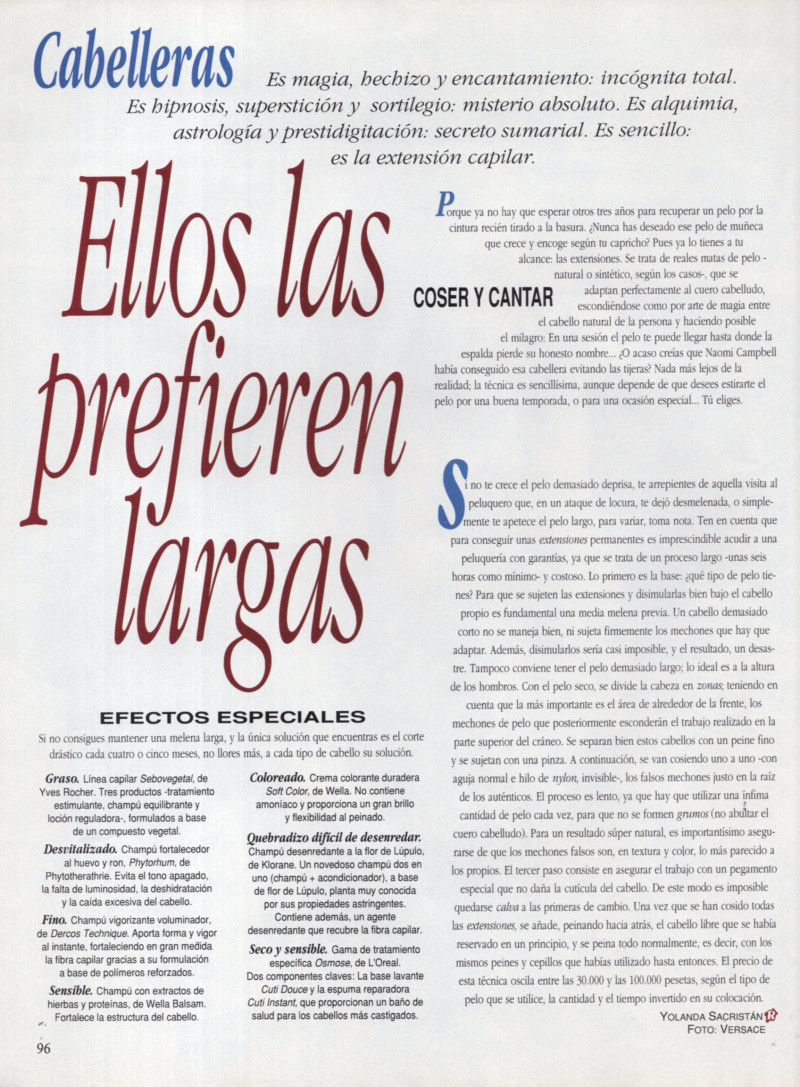 Ellos las prefieren largas, November 1992