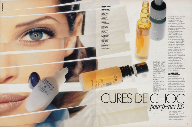 Christy Turlington featured in Cures de choc, December 1992