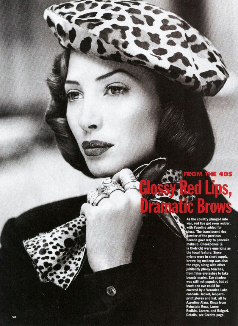 Christy Turlington featured in Beauty secrets from the past, February 1992