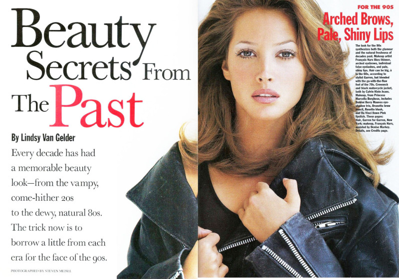 Christy Turlington featured in Beauty secrets from the past, February 1992