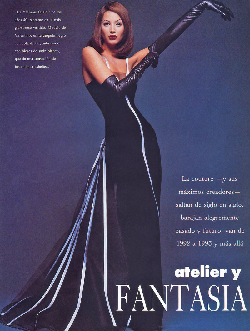 Christy Turlington featured in Atelier y fantasia, October 1992