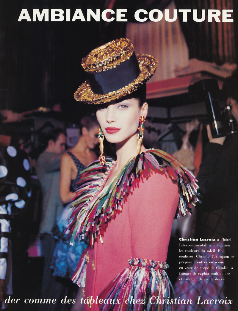 Christy Turlington featured in Ambiance couture, March 1992