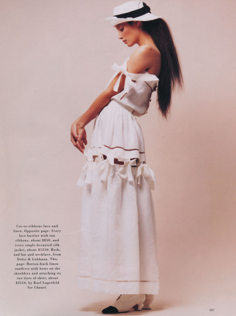 Christy Turlington featured in White, January 1993