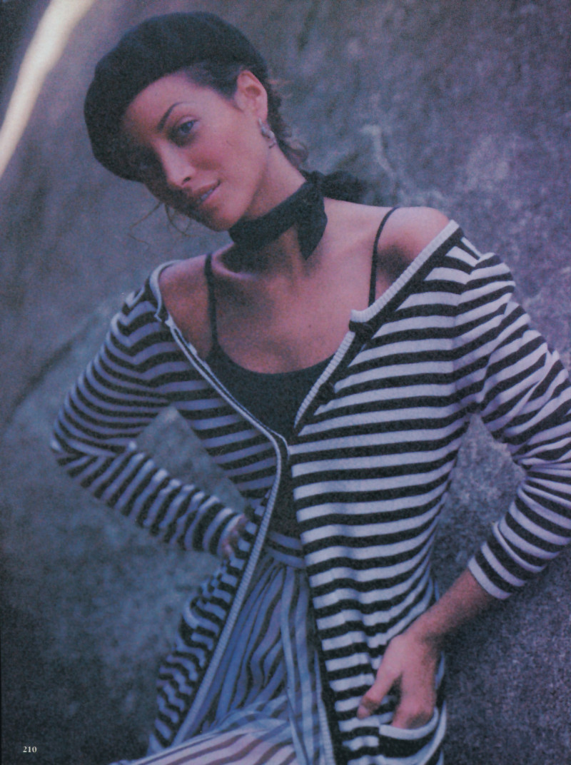 Christy Turlington featured in The right stripes, February 1993