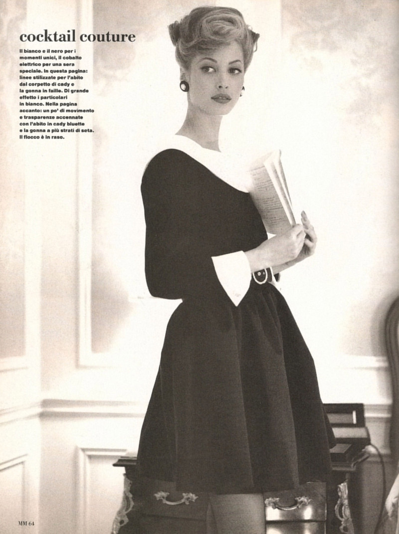 Christy Turlington featured in Party glamour, September 1993