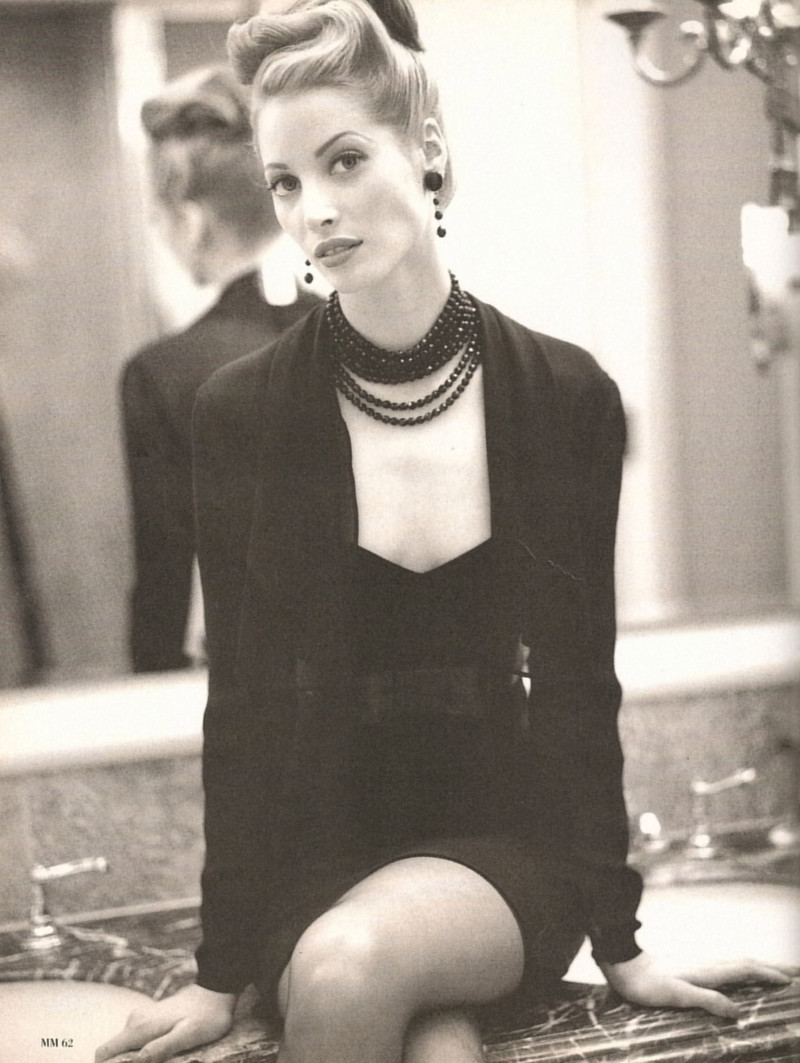 Christy Turlington featured in Party glamour, September 1993