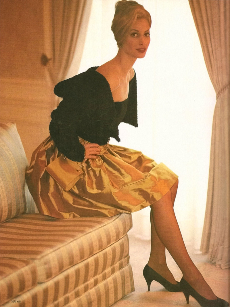 Christy Turlington featured in Party glamour, September 1993