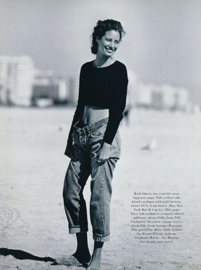 Christy Turlington featured in Little me, May 1993