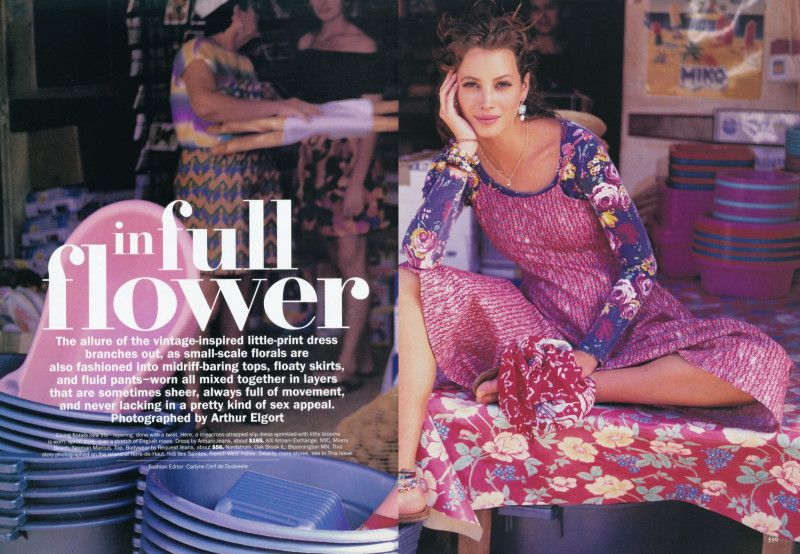 Christy Turlington featured in In full flower, April 1993