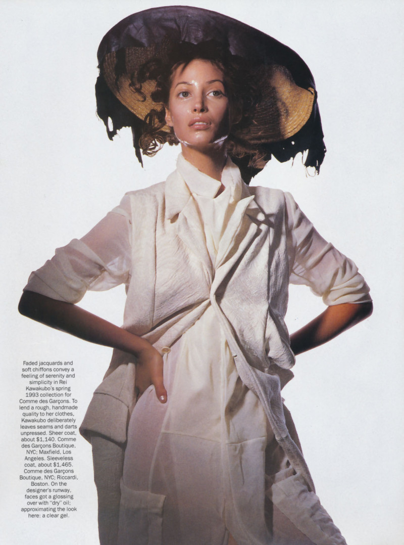 Christy Turlington featured in Fashion\'s visionary, March 1993