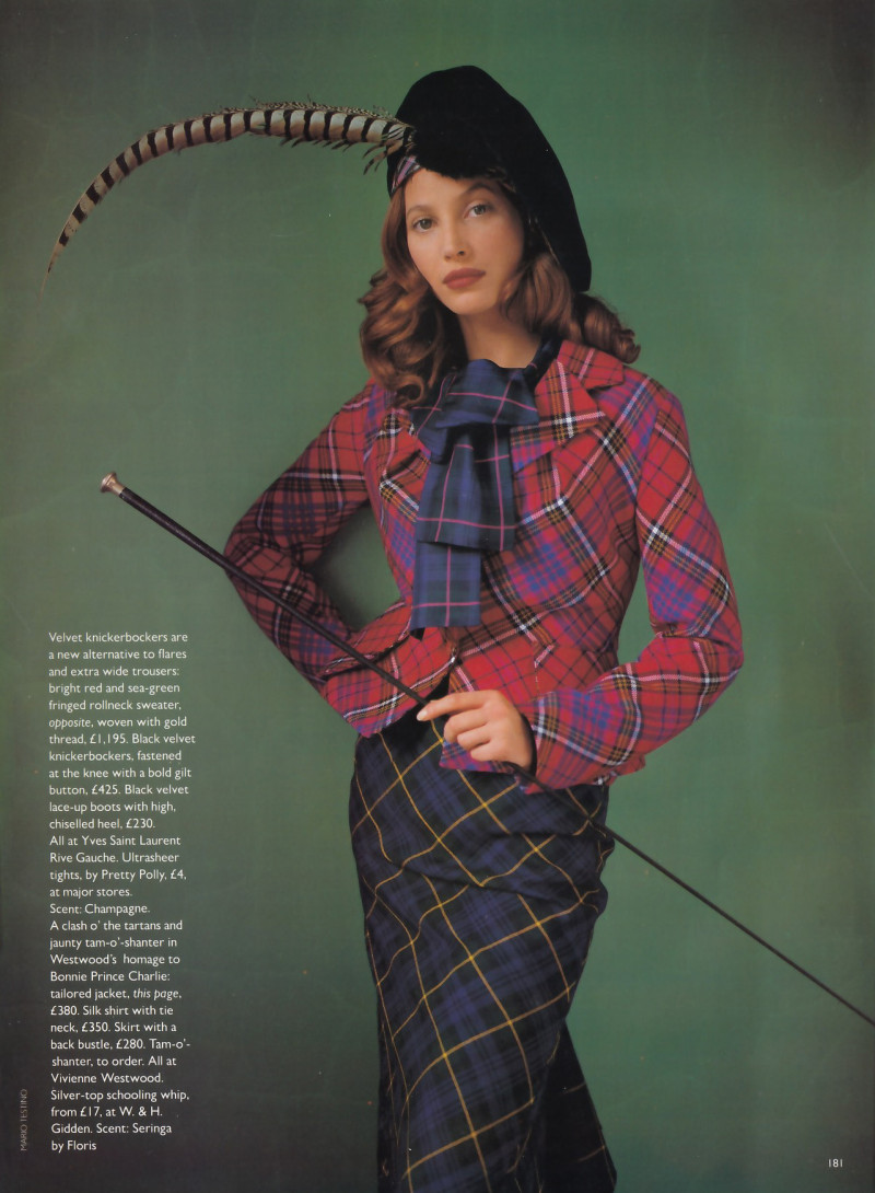 Christy Turlington featured in English lessons, September 1993