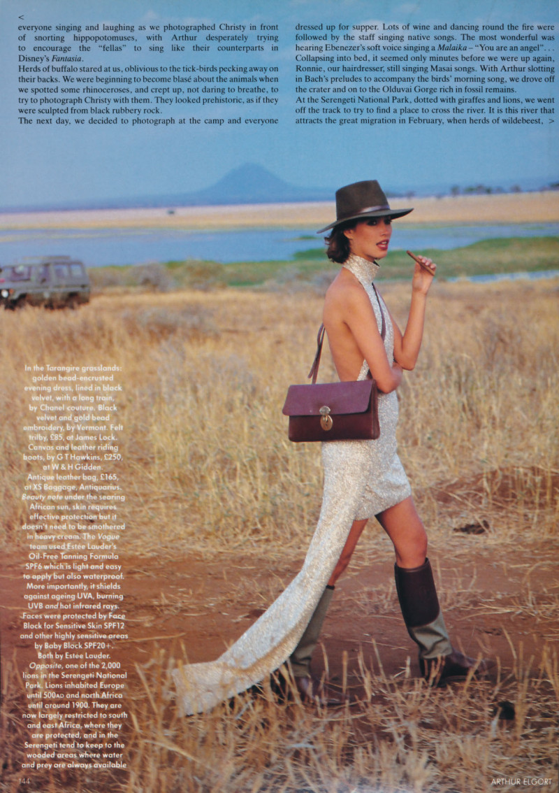 Christy Turlington featured in Dreaming, dancing, dressing up, December 1993