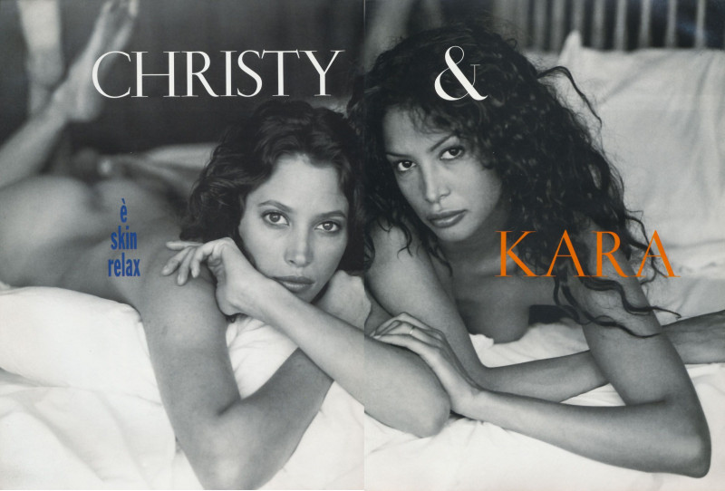 Christy Turlington featured in Christy & Kara - E skin relax, September 1993